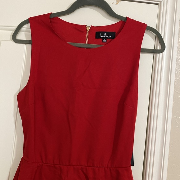 COPY - Lulu’s “Just Us Red Skater Dress” - Picture 6 of 9